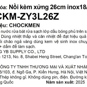Tem phụ sản phẩm: Bộ nồi kèm xửng 26cm - C211