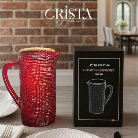 [SẴN] BÌNH THỦY TINH VÂN LƯỚI DẬP NỔI CRISTA HOME 1L - 80053