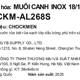 Tem phụ sản phẩm: Muôi đầu tròn Chockmen - C268