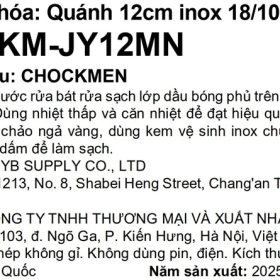 Tem phụ sản phẩm: Nồi mini inox18/10 Chockmen - C482