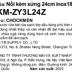 Tem phụ sản phẩm: Bộ nồi kèm xửng 24cm - C227