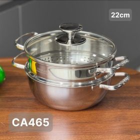 [TC4] Nồi kèm xửng hấp 2 tầng inox18/10 Chef Anna