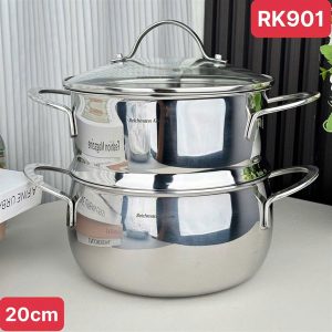 [TC4] Bộ nồi kèm xửng hấp 2 tầng Reichmann Kochin 20cm - RK901