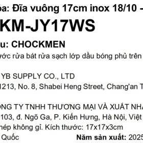 Tem phụ sản phẩm: Đĩa 2 tai 18cm - C793